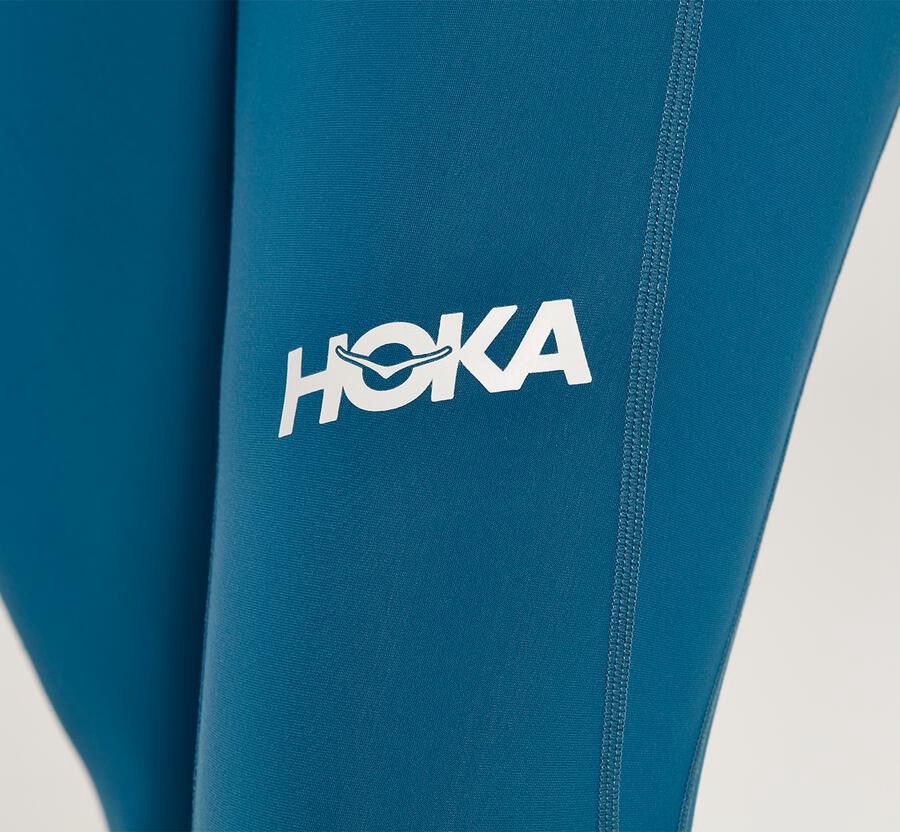 Hoka One One Pantolon Kadın Mavi - Performance Crop Tight - QZ2904736